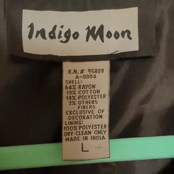 Indigo Moon Patchwork Jacket Large - Picture 4 of 6